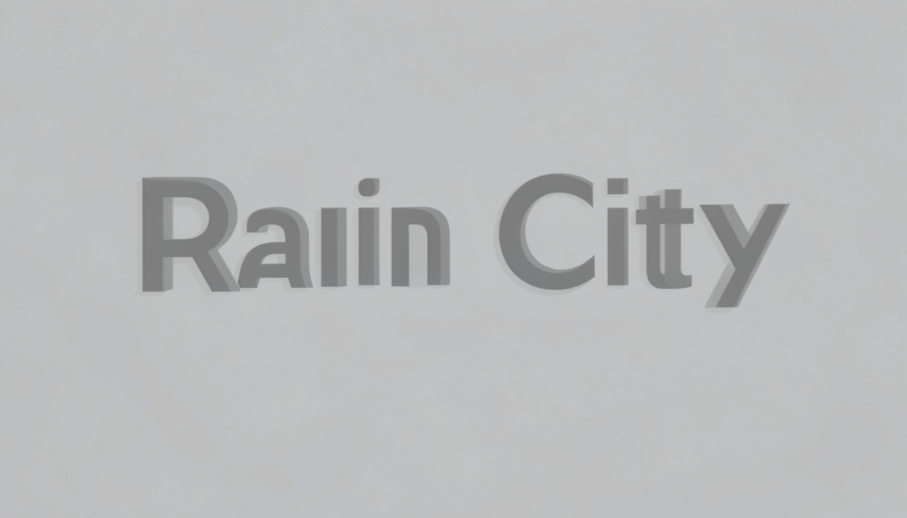 Rain City Video logo in muted gray tones on a soft gray background, evoking a classic neighborhood video store feel